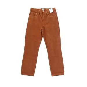 J. Crew 9” Mid-Rose Skinny Corduroy Pants Golden Brandy NWT